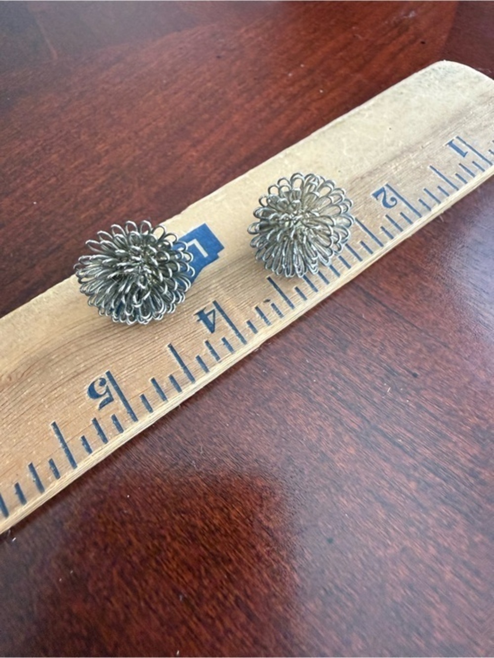 Vintage Silver Tone Pierced Earrings
